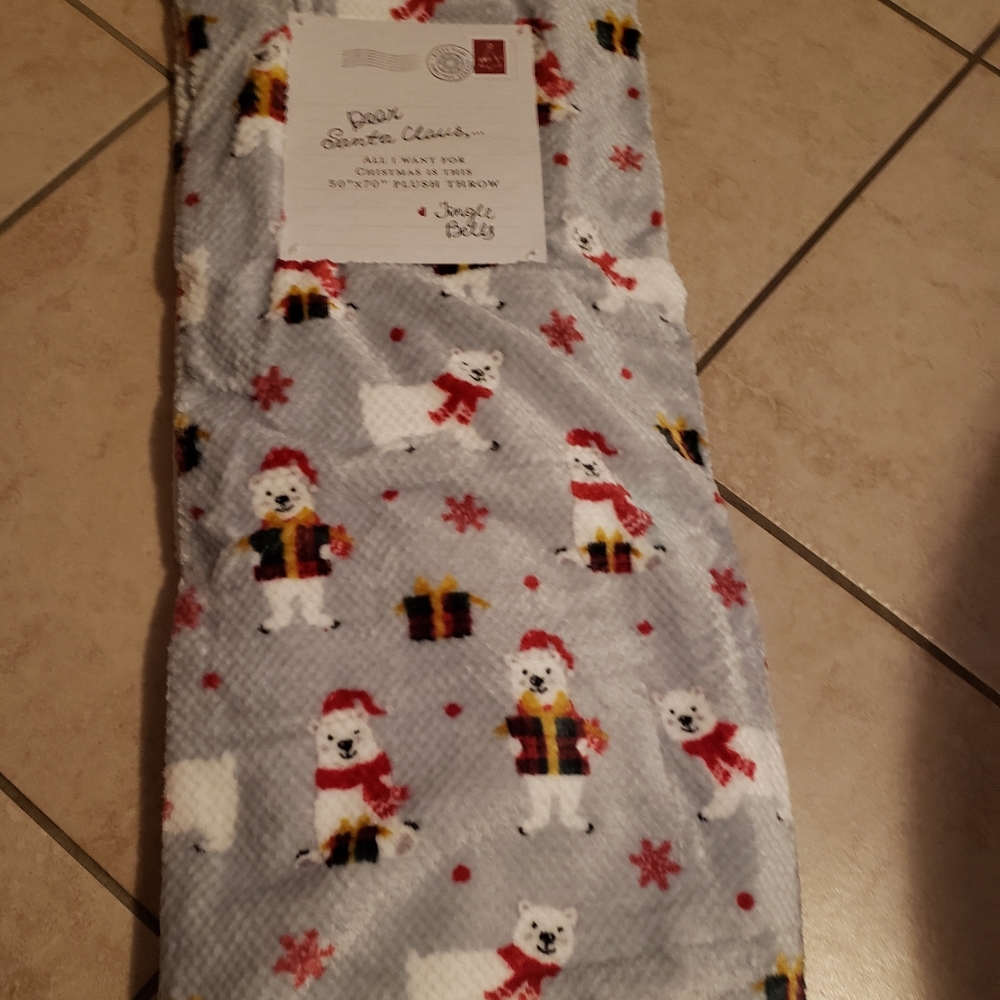 Christmas Throw Blanket Polar Bear